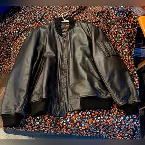 Authentic New Leather Bomber Jacket